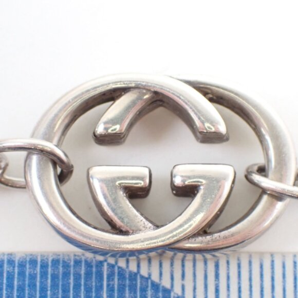 Gucci Silver Interlocking GG Pendant Necklace Silvery - Picture 3 of 6